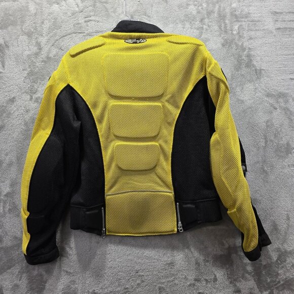 Joe Rocket Jacket Womens Medium Yellow Black Ballistic Series Mesh Motorcycle - Picture 9 of 13